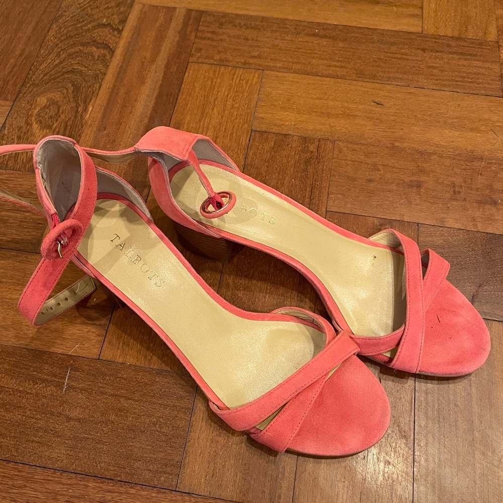 peach, size 10 sandals, brand talbots